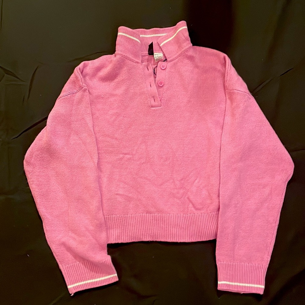 Pink knit crop long sleeve